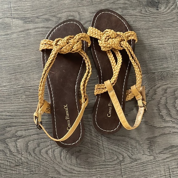 Costa Blanca Mustard Sandals - Picture 1 of 3